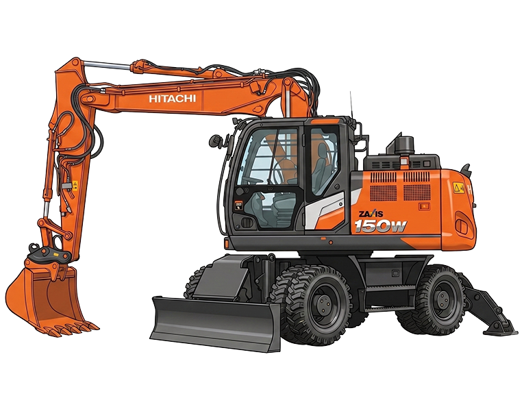 Hitachi ZX150W-7 wheeled excavator