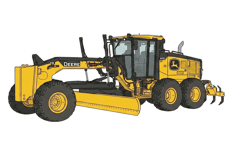 John Deere 670 motor grader